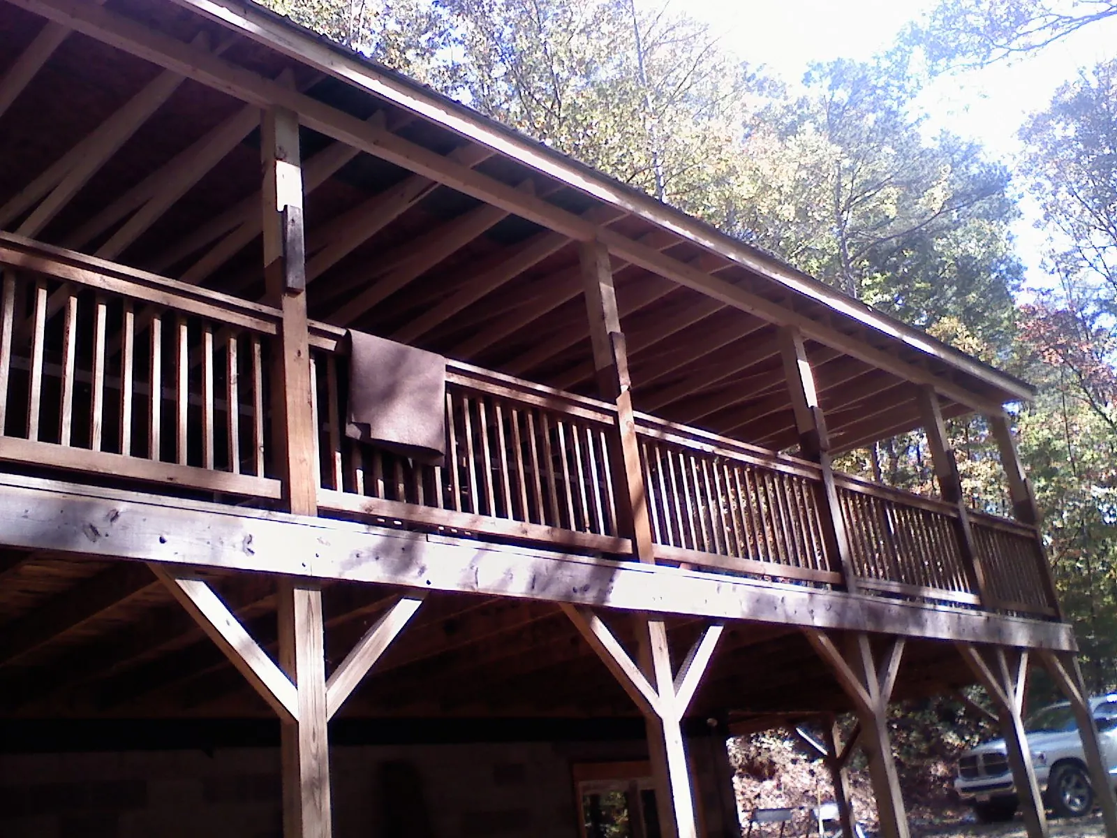 Timber framing under a new elevated porch and deck — Roof Leak Repair in Shallotte by Roofing Brothers